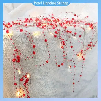 Led Rozprávkových Svetiel Medený Drôt Pearl Reťazca Lampa String Dovolenku Vonkajší Veniec, Vianočné, Svadobné Party Dekorácie Svetelné Reťazce