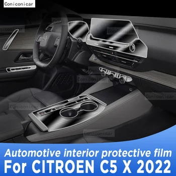 Pre CITROEN C5 X/Hybrid 2022 Prevodovka Panel Navigácia Automobilový priemysel Interiér Obrazovke TPU Ochranný Film Kryt Anti-Scratch Nálepky