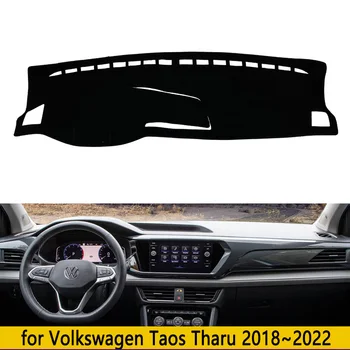 Auto Tabuli Mat pre Volkswagen Taos Tharu VW 2018-2023 Prístrojovej Doske Kryt Slnečník Pad Rohože Koberec Koberec Dashmat Chrániť Auto