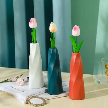 Európsky štýl vázy, dekorácie Skladovanie fliaš dekorácie pre obývacia izba domov záhrada plastov Kvetinové Vázy skrýša jar organizátor