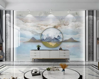 beibehang abstraktných de parede Prispôsobený nové, moderné Čínske výtvarná koncepcia krajinnej mramorový vzor TV tapetu pozadia