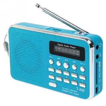 T-205 Prenosné, FM Rádio, MP3 Hudby Reproduktor, SD/TF Karty/USB Prehrávač, 3,5 MM Jack pre Slúchadlá, Vonkajší Rádio pre Seniorov
