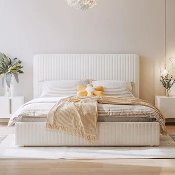 Textílie posteľ svetlo luxusný moderný minimalistický internet celebrity spálňa internet celebrity manželskou posteľou king bed 1.8 m technológie f