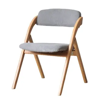 Masívneho dreva sklopné operadlo skladacie jedálenské stoličky office stolice stohovateľné stretnutie stoličky šetrí priestor-obývacia izba reštaurácia stoličky