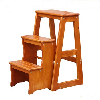 masívneho dreva pre domácnosť multi-function krok rebrík drevený rebrík stoličky