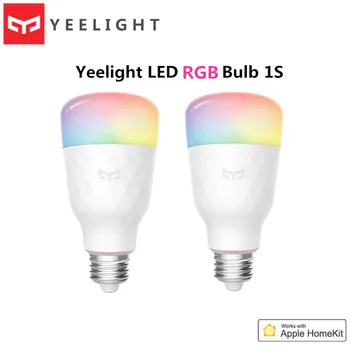 2020 Yeelight LED Žiarovka 8.5 1S W RBGW AC100-240V E27 800lm Lúmenov Smart WiFi Žiarovky, ktoré Apple Homekit Diaľkové Ovládanie