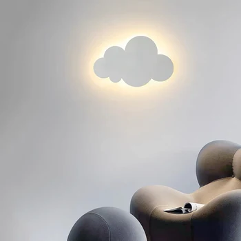 Moderné Cloud Nástenné svietidlo Led Cartoon Design Nástenné Svietidlo Farebné Roztomilý detský Izba Dekor Posteli Obývacia Izba Nordic Osvetlenie