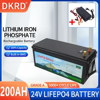 24V LiFePO4 Batérie 200AH Vstavané BMS Lítium Železa Fosfát Buniek Pack Pre Nahradenie Väčšina Záložné Napájanie Domov na Skladovanie Energie