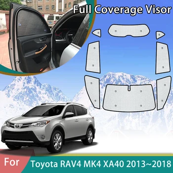 Auto Plné Pokrytie Slnečník Pre Toyota RAV 4 MK4 XA40 2013~2018 2014 2015 UV Ochranu Auto Príslušenstvo, Okenné Dekorácie Clonu