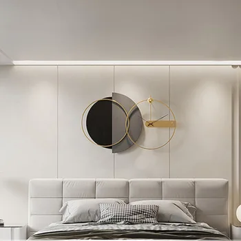 Úrad Veľké Moderné Nástenné Hodiny Obývacia Izba, Podkrovie Tichý Nástenné Hodiny Luxusné Nordic 3d Domova Reloj De Porovnanie Creativo Moderné