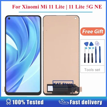 Kompatibilné Pre Xiao Mi 11 Lite 5G LCD Displej Dotykový Digitalizátorom. Obrazovky Montáž Náhradné