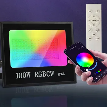 IP66 100W RGBCW Povodňových Svetlá App Riadené RGB Reflektory s Diaľkovým Wall Washer Svetlo Party Stage Krajiny Pozornosti