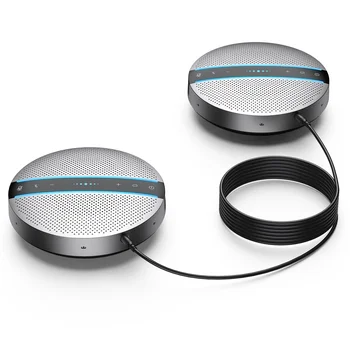 Amazon Hot Predaj 360 Stupeň 6 Mikrofóny bezdrôtový Konferenčný Systém 2ks cascade Speakerphones