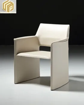 Taliansky obývacia izba sedlo stoličky Hotel lobby rokovania stoličky Dizajnér kreslo jednej stoličky knihy kreslo kožené sedlo jedálenský c