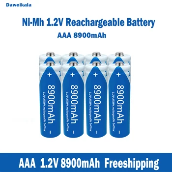Veľkoobchod nikel vodíka AAA 1.2 V nabíjateľné batérie, veľkú kapacitu 8900mAh KTV mikrofóny a hračiek batérie