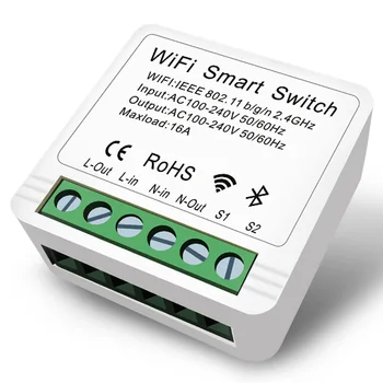 16A Mini Smart Wifi DIY Prepínač Podporuje 2 Spôsob Automatizácie Modul Pracuje s Inteligentného Života Alexa Domovská stránka Google ewelink.shop Aplikácií