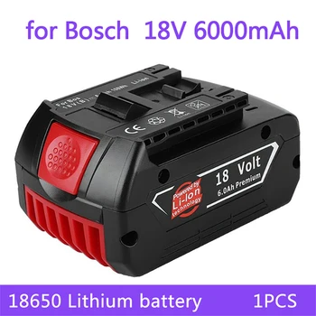 Batérie 18V 6.0 Ah Pre Bosch Elektrická Vŕtačka 18 V Nabíjateľná Li-ion Batteryies BAT609 BAT609G BAT618 BAT618G BAT614 + 1 Nabíjačky