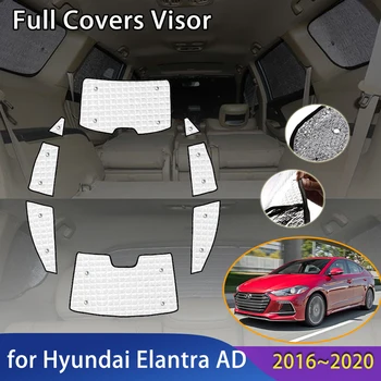 Auto Plné Pokrytie Slnečníky Na Hyundai Elantra AD Avante 2016~2020 Príslušenstvo Anti-UV Sklo Kryt Odrážajúce Slnečné Clony