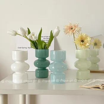 Minimalistický Štýl Sklenené Vázy Domáce Dekorácie Kvet Usporiadanie Nádoby Domova Luxury Home Decor