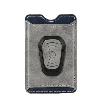 Telefón PU Kožené Karty Taška S Magnetický Prsteň Stáť Smartphony Palicu Na Multifunkčné Karty Držiteľ Mobilného Telefónu Peňaženky