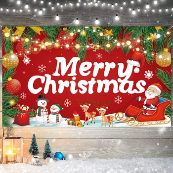Nové Vianočné Dekorácie Banner Rodinnú oslavu Dodávky 185-110 cm Pozadí Handričkou Dovolenku Slávnostné Nový Rok Dekorácie