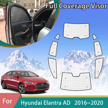 Auto Plné Pokrytie Slnečníky Na Hyundai Elantra AD Avante 2016~2020 Anti-UV slnečník Clonu čelné Sklo Windows Shaby Príslušenstvo