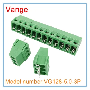 5 ks/veľa skrutku pripojenie svorkovnica VG128-5.0-3P PA66 plastový kryt a medi ihly