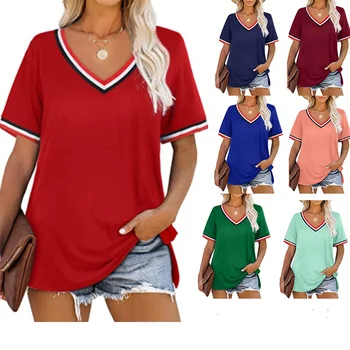 voľné T-shirts Ženy Jumper krátky rukáv bavlna Topy Ženy Pulóver ženského tvaru sexy módne bavlnenej látky undershit AC0728