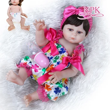 48 CM celého tela, mäkké slicone dotyk reborn baby doll dievča bebe reborn bábiky Vaňa hračka Anatomicky Správne premie plyšová detská veľkosť