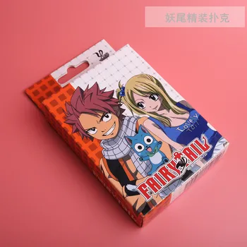 54pcs karty Anime, komiksu, Rozprávky Chvost Cosplay Dosková Hra Karty pevná Väzba poker hračka darček s box