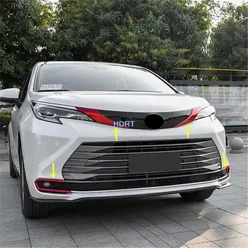 Auto Styling Predné Vedúci Svetlo Obočie Pásy Kryt Trim, Čítanie Rám Nálepka Pre Toyota Sienna/Granvia 2021 + Dekorácie, Doplnky