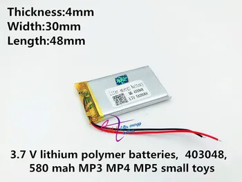 (10pieces/lot) 043048 580mah lítium-iónová polymérová batéria kvalita tovaru kvality CE, FCC, ROHS certifikačný orgán