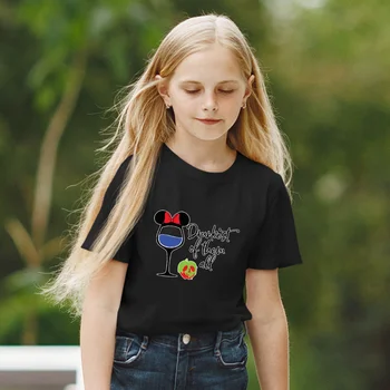 Deti Snehulienka Vzor T-Shirts Pohodlné Harajuku Kawaii Lete Nové Produkty, Krátky Rukáv Dropship Black Tees O-Krku