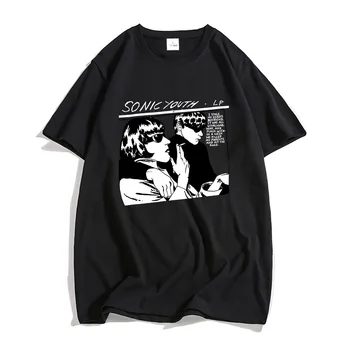 S-Sonic Youth Music Band T-shirts MUŽOV Pekný Hip Hop Tričká 100% Bavlna Štyri ročné obdobia Krátky Rukáv Estetické Pekný Móda