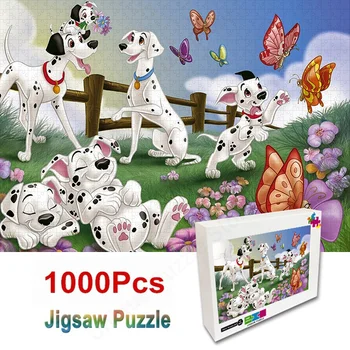Disney 101 Dalmatians Drevené Skladačky Puzzle 35/300/500/1000 Ks Cartoon Puzzle Kartón Puzzle Vzdelávacie Hra, Hračky Domova