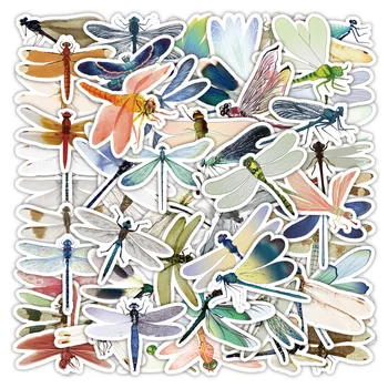 60 Ks Dragonfly Karikatúra Roztomilý detský Hračky Notebook Skúter Prilba Telefón Izolácie Pohár Lunch Box Nepremokavé Nálepky