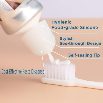 Zubná pasta Spp Silikónové samozatváracie zubná pasta Dávkovač pre Kúpeľňa Accessorie zubná pasta Šetrič Domov Ústne Čistenie Gadged