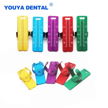 Zubné Krúžok Pravítko Nástroj Hliníkovej Zliatiny, Farebné Stomatológia Koreňový Kanál, Meracie Nástroj pre Endodontic Zubár nástroje