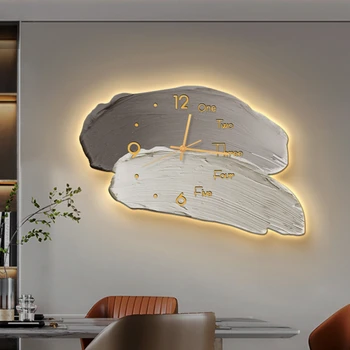 Jednoduchá obývacia izba hodiny textúra abstraktné stene visia hodiny LED luminiscenčných domov stlmiť kreatívne nástenné hodiny