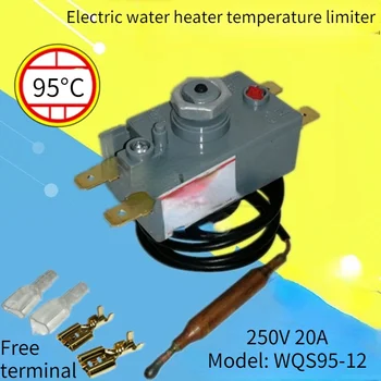 95 stupňov 20A nastaviteľný termostat regulácia teploty pre ohrievač vody 250V teploty dĺžka kábla je cca 49 cm