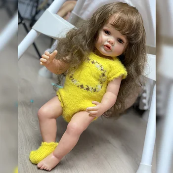 55 CM Batoľa znovu sa narodiť Dievča, Ručné Bebe Maľované Realisticky Novorodencov Betty implantované vlasy куклы для девочек bebe reborn