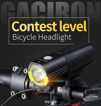 Gaciron V9S Požičovňa Svetlometu USB Nabíjanie Internú Batériu, LED Predné koncových svetiel Cyklistické Osvetlenie Vizuálne Upozornenie a Bezpečnostné Svietidlo