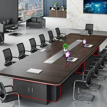 Veľký Konferenčný Stôl Dlho Zmluvne A Moderný Kancelársky Nábytok Stôl Tréning Vyjednávania Zasadacej Miestnosti Dlhé Stoly A Stoličky