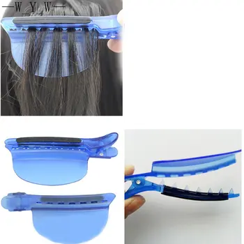 2 Ks Rýchlosť Oddeľovač Klip, Modrá Farba Rezania Klipy na predlžovanie Vlasov kadernícky salón Pro Salon Nástroje