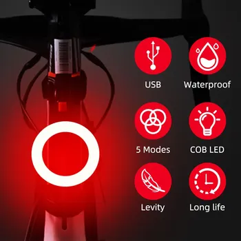 Bicykel zadné svetlo Multi Svetelné Režimy USB Nabíjateľné Led Svetlo na Bicykel Flash Chvost Zadné Svetlá pre Mtb Bike Sedlovka
