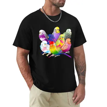 Pride Budgie Skupiny T-Shirt mačka košele na mieru t shirts, t-shirts muž mens grafické t-shirts pack