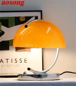 AOSONG Jednoduché Postmoderných Sklenený Stôl Lampa LED Stolná Osvetlenie pre Domácnosti Spálne Dekorácie