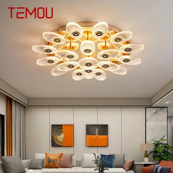 TEMOU Nordic Stropné Svietidlo Moderného Vintage Svetlo Luxusné LED, 3 Farby, Kreatívne Príslušenstvo Pre Domáce Obývacia Izba, Spálňa Decor