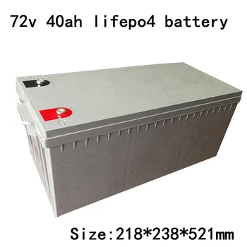 Nabíjateľná Lifepo4 Batérie 72V 40Ah s BMS fo Systém na Uskladnenie Energie 4000W Elektrický Skúter Motocykel Klince + 5A Poplatok