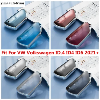TPU Kľúča Vozidla Prípade Kryt Plášťa Ochranu Dekorácie Pre VW Volkswagen ID.4 ID4 ID6 2021 2022 2023 Doplnky Interiéru